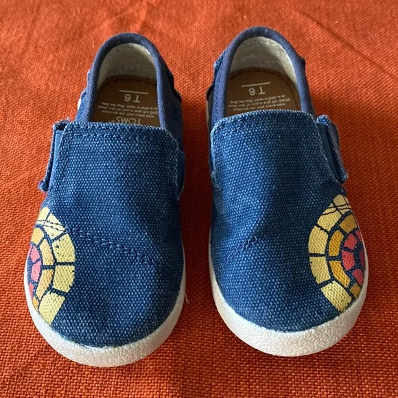 Toms Shoes Kids Toms Denim Rainbow Shoes Sz Poshmark